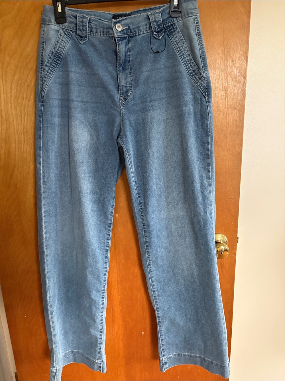 Women's High-Rise Light Blue Wide-Leg Jeans
